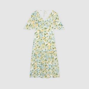 Sandro Silk Floral Maxi Dress